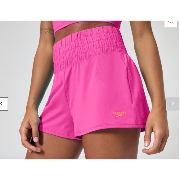 Speedo Other - NWT Speedo Women Neon Violet Smocked High Rise Swim Board Shorts Medium Purple